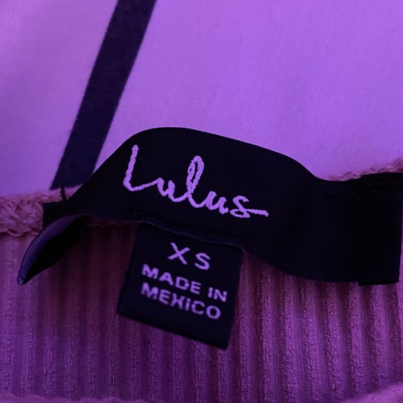 Lulu's Pink Ribbed Crop Top - Picture 2 of 3